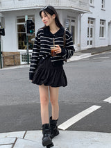 Clang wool striped cardigan