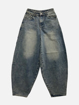 Ramie Brush Balloon Denim Pants 5C