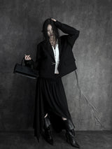 ボールドバックルクロップジャケット (unisex)