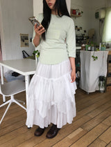 Charlotte Tiered Long Skirt (2color)