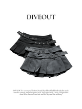 Conical eyelet belt skirt