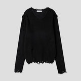 No.1168 ダメージVシンニット (3color)
