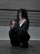 [unisex] オーバーフィットストライプシャツ (2color)