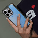 starry night silver epoxy case. summer blue