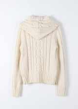 TOGGLE HOOD KNIT CARDIGAN