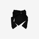 アヌオフショルダーバックルtシャツ