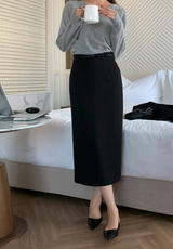 Lavin H-line Slit Long Skirt / 4 colors