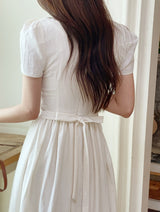 Cossel Ribbon String Flared Long One Piece