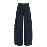 American Cotton Wide-Leg Cargo Pants