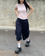 Mobik Banding Pintuck Cargo Bermuda Pants