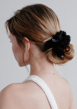 Lace Flower Scrunchie_Black