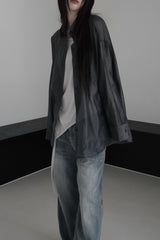 see-through overfit twinkle shirt (4color)