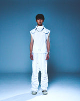 TUKED BAGGY PANTS (WHITE)