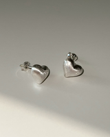 シフォンハートピアス (シルバー)