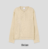 Aerin See-through Henley Neck Knit