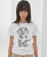I LOVE HOT DOG TEE (WHITE) F26QB053