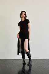 WITTY KNIT ONE-PIECE / BLACK