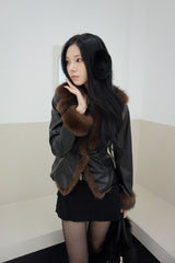 Chic Mood Brown Fur Cardigan