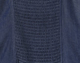 Deep denim bustier A-line mini dress
