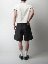 PT8 Pleated Denim Shorts
