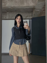 Geek Chic Big Collar Stripe Shirt