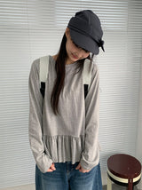 Lapus Cotton Frill Long Sleeve Tee