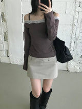 ケイション ローライズ ミニ スカート (2 colors)