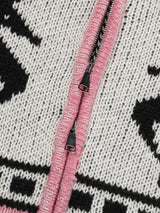 Cowichan knit hood zip-up 4color