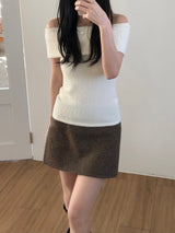 ヘアリーオフショルダートップス (3 colors)