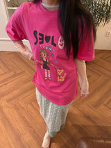 WALK GIRL PRINT T-SHIRT (2COL)