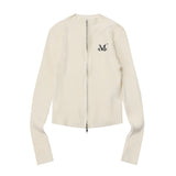  ORCHID CROP KNIT ZIP-UP (7COLOR)