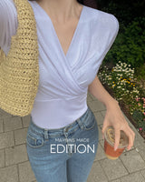 【MADE】Shirring wrap t-shirt