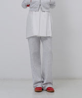 KIRSH PLAIN SEMI WIDE PANTS [MELANGE GRAY]