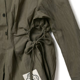 [LINE] Circle String Wrinkle Shirt (2colors)