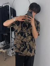 ASCLO Art Open Collar Short Sleeve Shirt (2color)