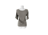 Poti Button V-Neck Roll-Up Three Quarter T-Shirt