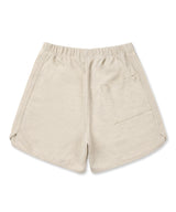 Embroidery Track Waffle Shorts - Cream