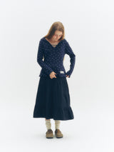 Floral Hoodie (Navy)