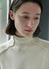 [925 silver] Un.silver.131 / simple pearl necklace (gold)
