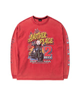 RGアナザープレイス ウォッシュド長袖Tシャツ（レッド）