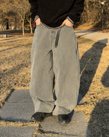 Mauve Back Pocket Wide Denim