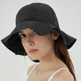 VA Curved Logo Round Frill Bucket Hat / Black