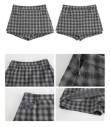 プレッピーチェックドミニパンツスカート