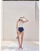Celie swimsuit White&Blue