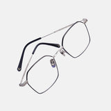 Knouun Square titanium glasses CODE. 101. B Sizzy Silver