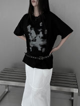[unisex] アルクディオーバーフィットプリンティング半袖Tシャツ (2color)