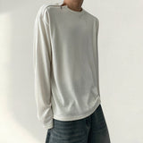 EGEN diagonal zipper incision long sleeve tee
