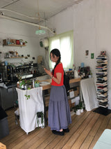 Vesty Check Long Skirt (2color)