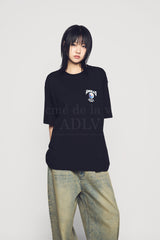 24FW WORLD WIDE GLOBE BEAR ARTWORK SHORT SLEEVE T-SHIRT (OVERSEAS EXCLUSIVE) BLACK