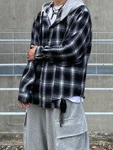 Coach Check Over Hooded Shirt (2color)